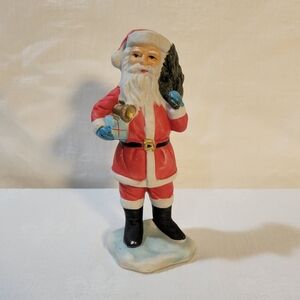 Vintage: Santa Claus Hand Painted Holiday Figurine